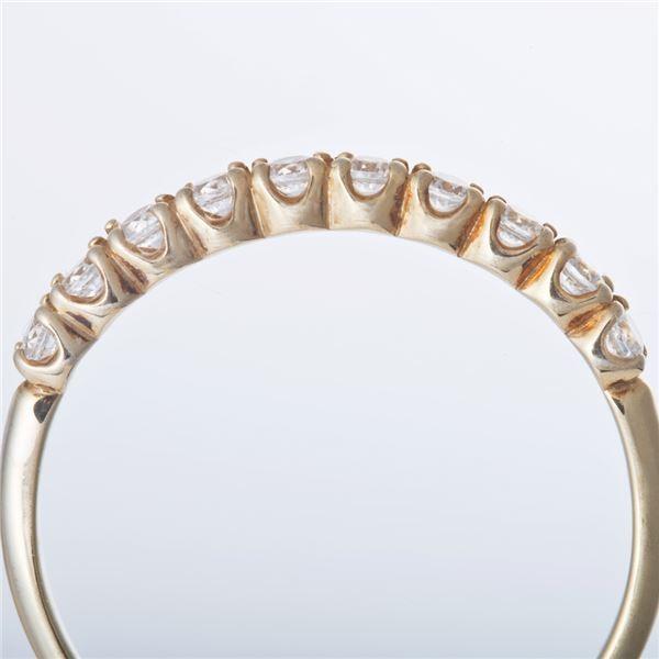 １０金ハーフ・エタニティリング　#11号 K18YG ダイヤモンド ハーフエタニティリング | 高品質 金・プラチナ