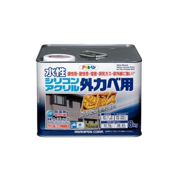 水性シリコンアクリル外かべ用 ミルキーホワイト 8KG〔代引不可 水性シリコンアクリル外かべ用 ミルキーホワイト 8KG〔代引不可