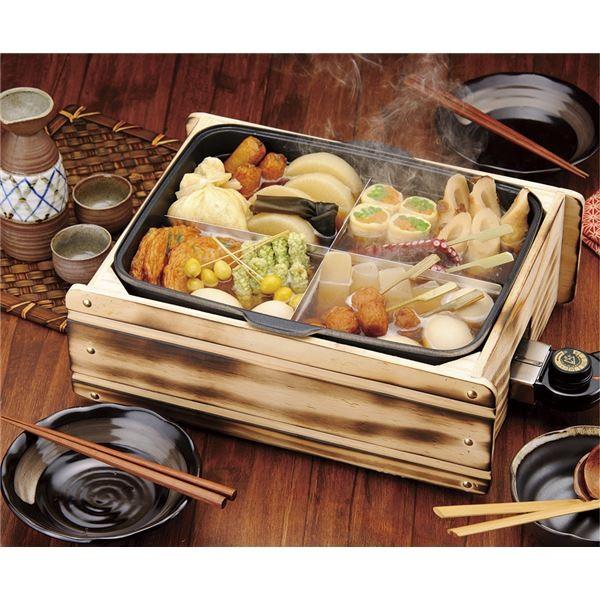 多用途 おでん鍋/調理家電 【約290×387×138mm】 日本製 ステンレス 焼杉風木枠付き 『ふるさとのれん』 〔キッチン 台所〕【メーカー直送】代引き・銀行振込前払い不可・同梱不可 多用途 おでん鍋/調理家電 〔約290×387×138mm〕 日本製 ステンレス