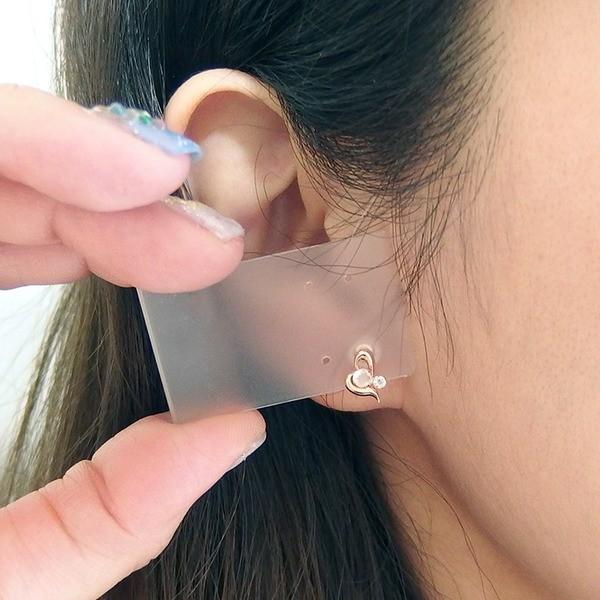 ピアス ブルームーンストーン K18 ピンクゴールド ハートモチーフ 
