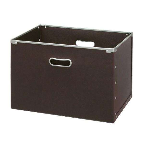 4個セット〕カラーボックス専用収納BOX-R（レギュラー）(ブラウン 