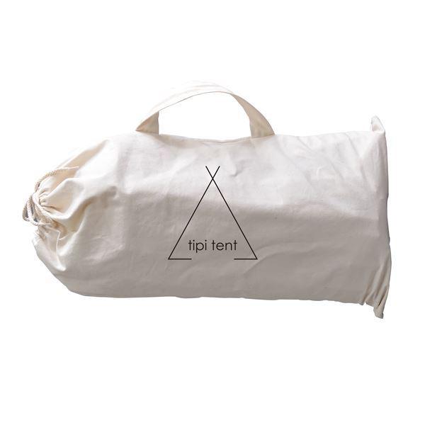 ティピーテント 幅120×奥行120×奥行150cm アイボリー 子供用 木製 綿