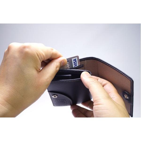 「ハンドワーク」使えばわかる小さな財布 ネイビー ハンドワーク」使えばわかる小さな財布 ネイビー【商工会会員店です