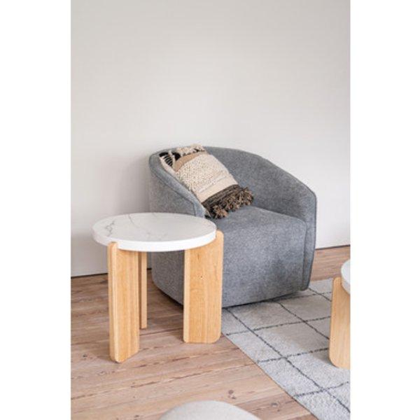 新品 送料込み サイドテーブル ラウンドテーブル 幅53cm ホワイト S ラウンドテーブルS ホワイト （約W53×D53×H50cm） 組立式【商工会会員