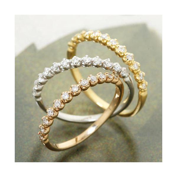 K18 ダイヤハーフエタニティリング ピンクゴールド 13号 指輪【商工会