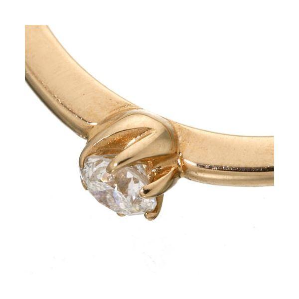 K18 ダイヤリング 指輪 シューリング ホワイトゴールド 15号【商工会