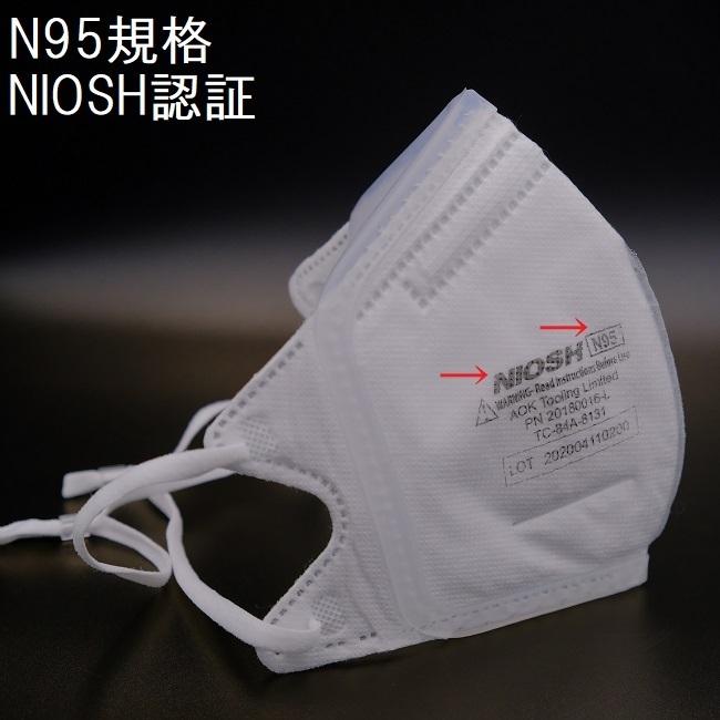 N95マスク 6層構造 高機能マスク 5枚 米国規格 3D立体構造 N95