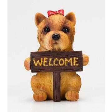 S9265 ウェルカムボード ドック ヨークシャテリア ヨークシャテリアグッズ 犬 爆買い ヨークシャテリア置物 かわいい
