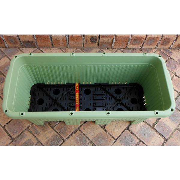 野菜用 貯水機能付き野菜プランター 楽々菜園深型750 支柱フレーム付 と土と肥料のセット 園芸ネット 通販 Yahoo ショッピング