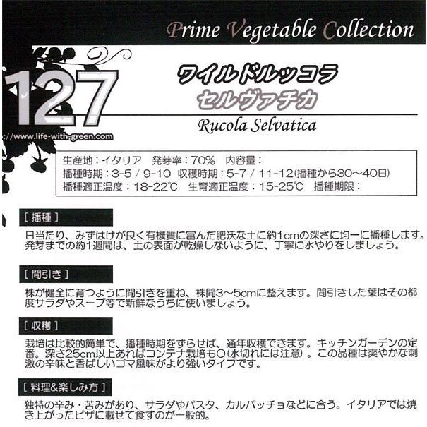 ルッコラ セルヴァチカ ワイルドルッコラ 野菜タネ 園芸ネット 通販 Yahoo ショッピング