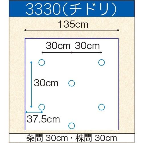 農業用マルチシート オリジナル白黒穴あきマルチ 厚さ0.021mm 幅135cm