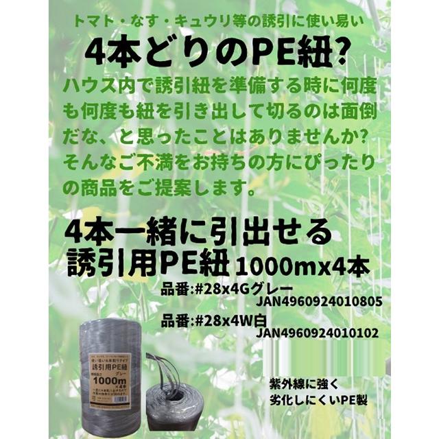 誘引用PE紐 #28 4本取り 白 1000mx4本 : 園芸商人 - 通販 - Yahoo