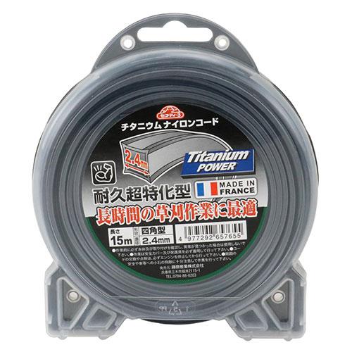 チタニウムナイロンコード四角型 2.4mmX15m : 園芸商人 - 通販 - Yahoo