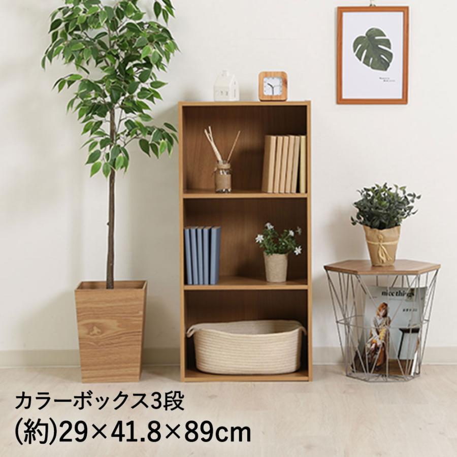 カラーボックス 3段 ビーチ 不二貿易 HP973 | 本棚 コミック 漫画 DVD