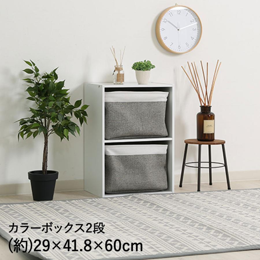 カラーボックス 2段 ホワイト 不二貿易 | 本棚 コミック 漫画 DVD CD