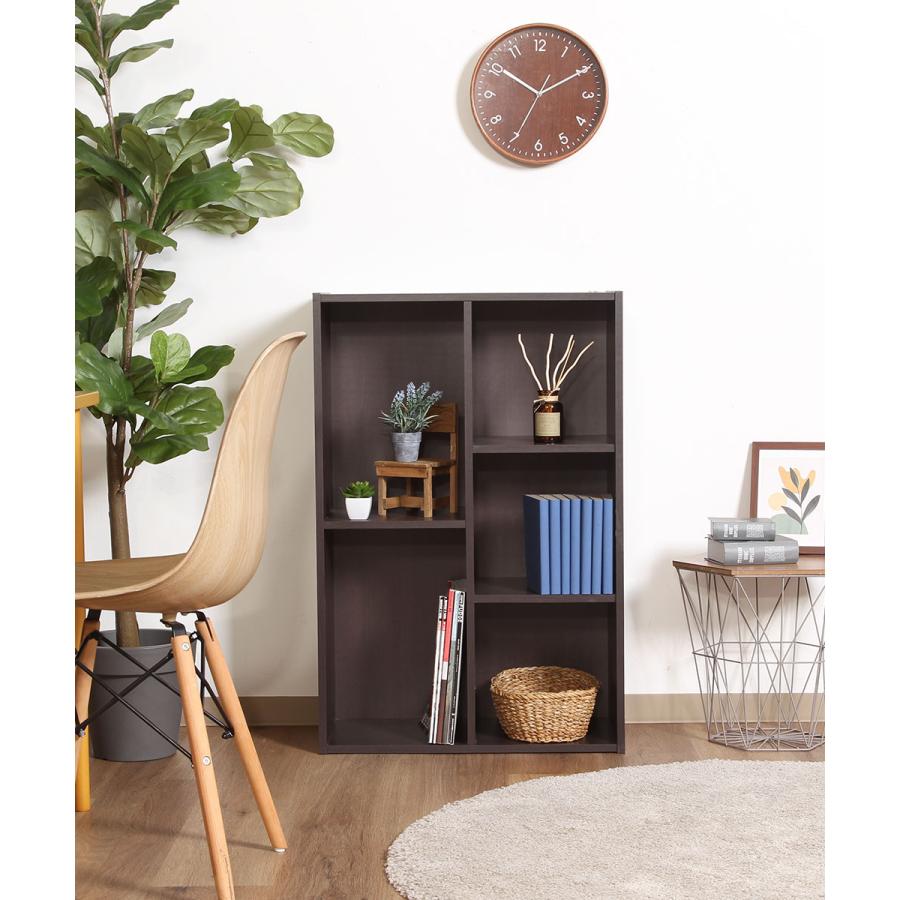 爆買 フリーボックス カラーボックス 2列 ダークブラウン FBC960 96192