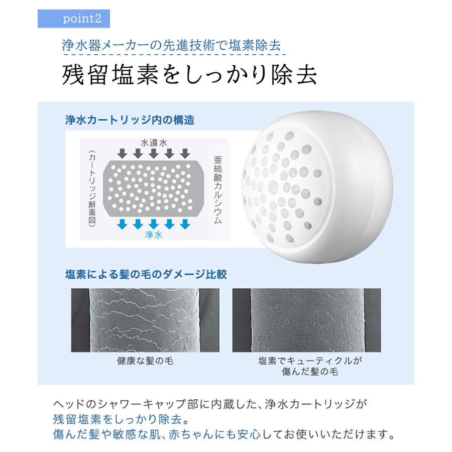 浄水器メーカーが作った シャワーヘッド クリンスイ 日本製 SM302 浄水ウルトラファインバブルシャワー | 節水 cleansui 塩素除去 メイク落とし 毛穴汚_3