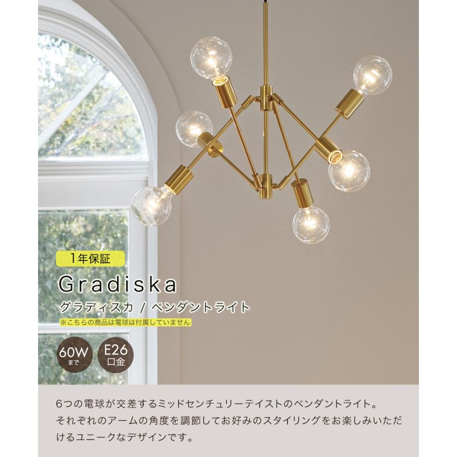 グラディスカ ペンダントライト 電球なし インターフォルム | 照明