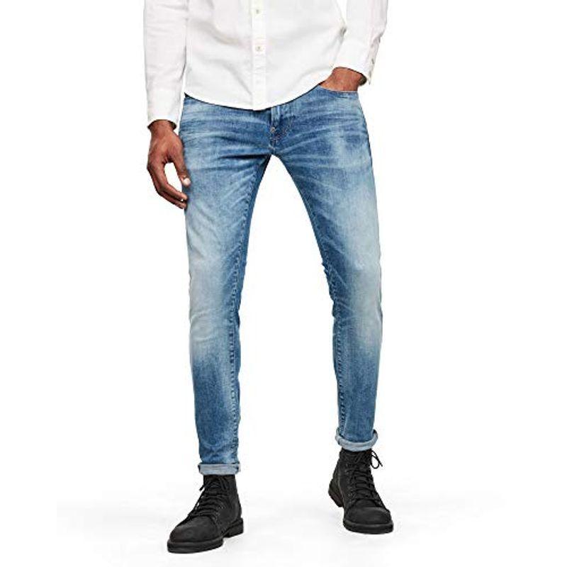 てなグッズや スキニー ジーンズ ジースターロゥ Raw G Star メンズ Jeans Skinny N Revend ライトブルー ストレッチ ボトムス パンツ
