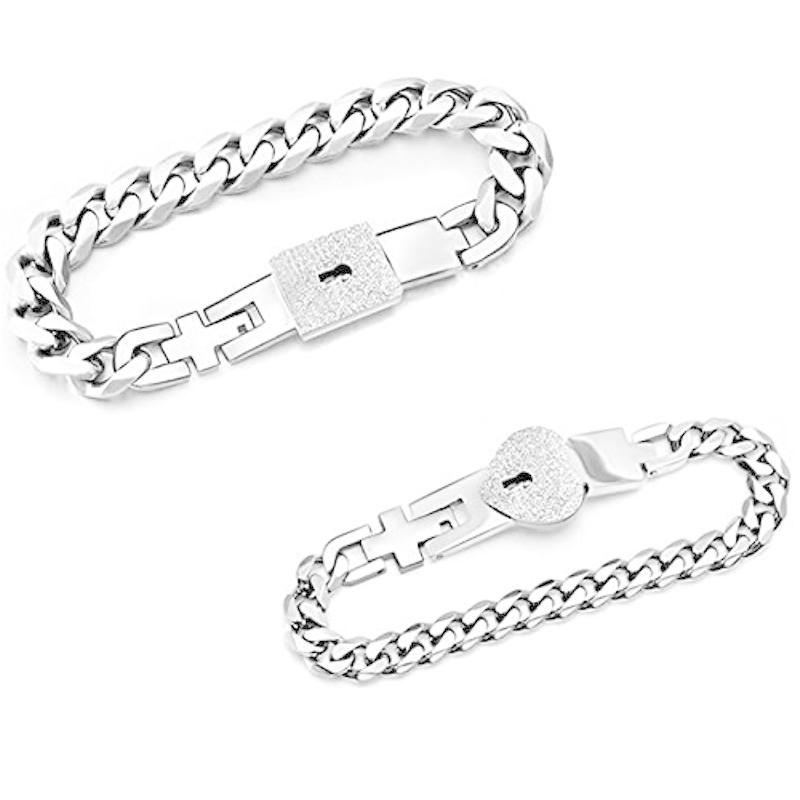 値下げ ペアブレスレット ペアアクセ ギフト レディース メンズ カップル 男女 彼女 彼氏 恋人 チタン 鎖ブレスレット プレゼント 残りわずか 在庫限り超価格 Www Gaisre Lt