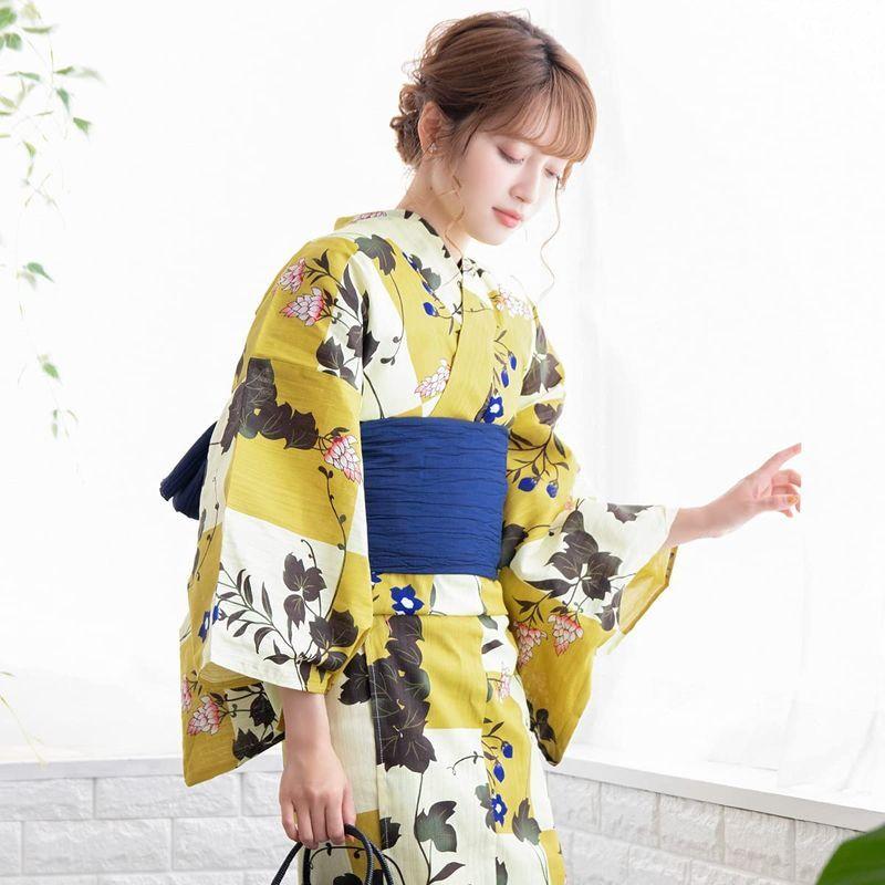 素晴らしい価格 B 単品 レトロ 綿麻 浴衣 キョウエツ レディース 01 葛桔梗 Tl 浴衣 帯セット Hakunamatatagrill Com