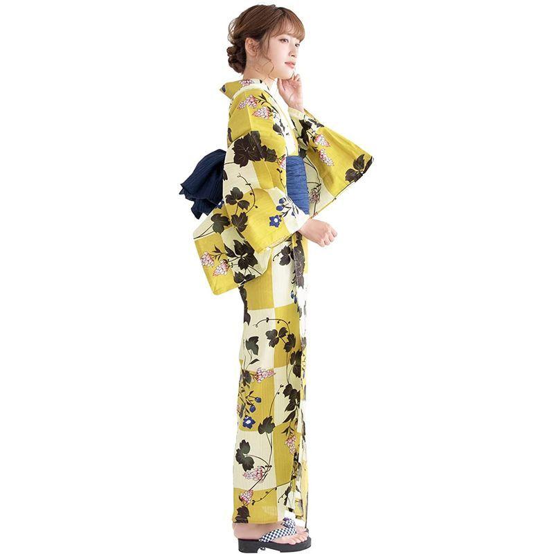 素晴らしい価格 B 単品 レトロ 綿麻 浴衣 キョウエツ レディース 01 葛桔梗 Tl 浴衣 帯セット Hakunamatatagrill Com