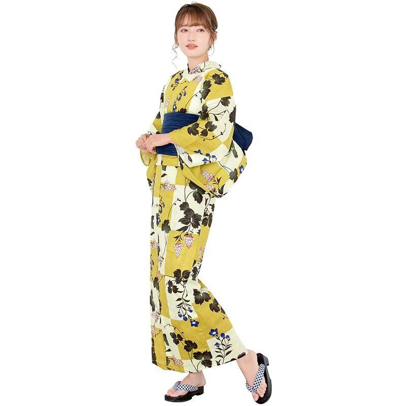 素晴らしい価格 B 単品 レトロ 綿麻 浴衣 キョウエツ レディース 01 葛桔梗 Tl 浴衣 帯セット Hakunamatatagrill Com