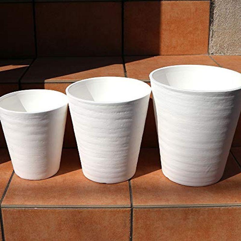 激安特価  セラアート鉢6・7・8号鉢/各1個プラスチック製で軽いので、取り扱いしやすいですが、表面が陶器風の加工が施されている仕上がりになっていま 植木鉢