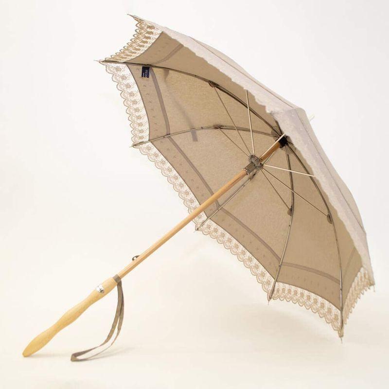 Pierre Vaux ピエールヴォー 刺繍日傘 長傘 ROMANTIQUE Long 布製