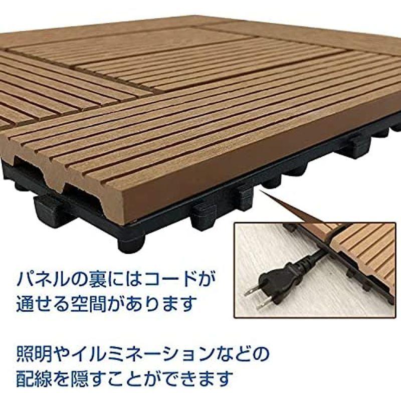 欲しいの 18枚 人工木 パネル デッキ ウッド Kt 石畳 カーペット タイル ガーデン ベランダ おしゃれ 30cm 30cm ジョイント式 9枚 ジョイントマット Www 11thspace Com