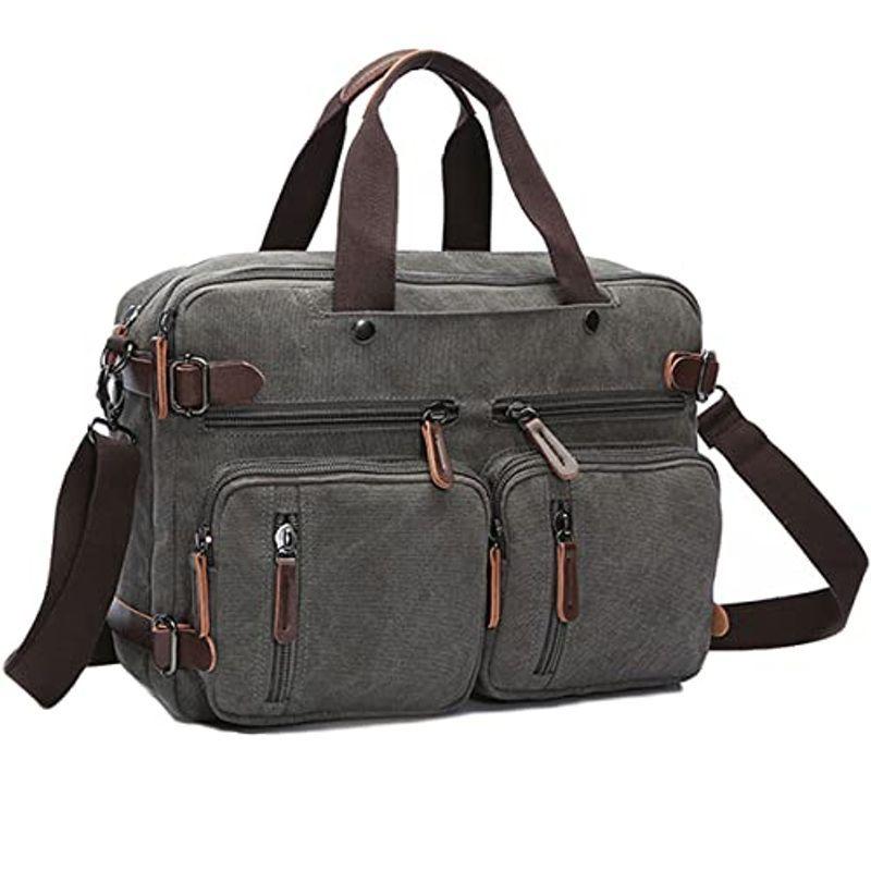 本物 通販 Jovejek 3way ビジネスバッグ 大容量 大容量 Pcバッグ メンズ トートバッグ ビジネスバッグ 多機能 バッグ ショルダーバッグ リュック バックパック 帆布 Enigma 限定ブランド