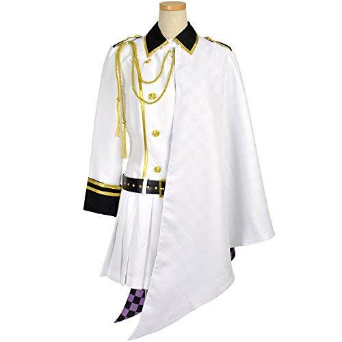 ワンピース 8mm 軍服 ハロウィン L マント付き ホワイト ワンピース Enigma レディースサイズ A B075gf1pvj ミリタリー レディースサイズ ハロウィン