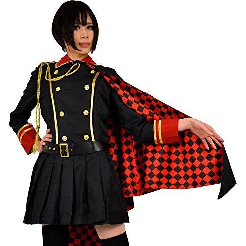 全国組立設置無料 軍服 ミリタリー ハロウィン ハロウィン ワンピース コスプレ衣装 レディースサイズ S ワンピース 8mm マント付き ブラック 配送員設置送料無料