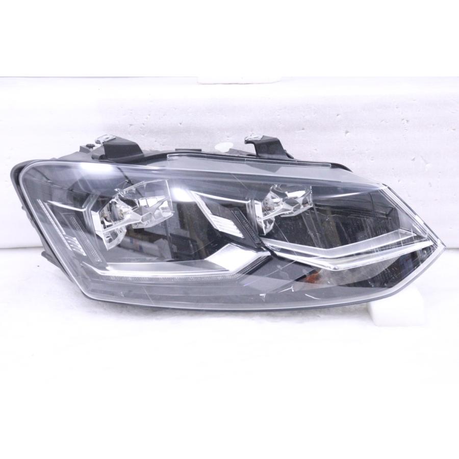 1X-169☆後期 LED 6R ポロ☆右ヘッドライト 6C2 941 036 黒無塗装 