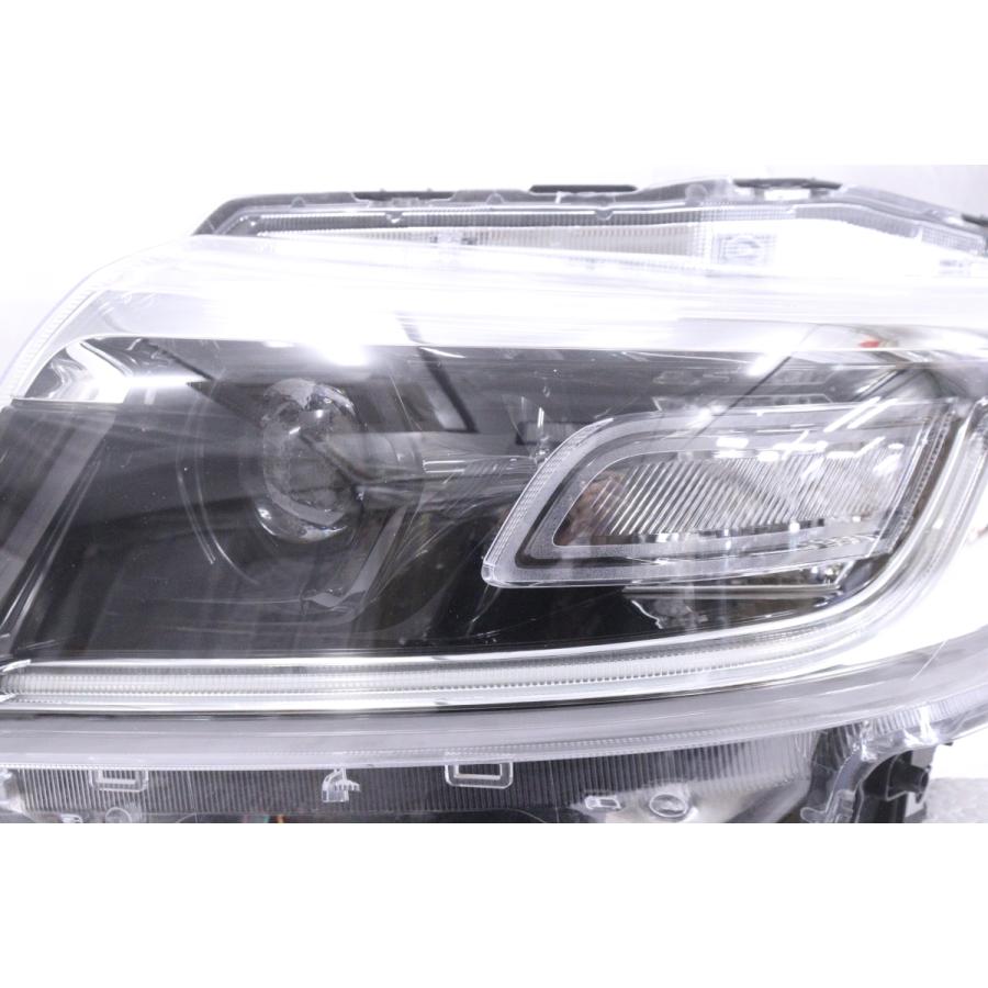 MK53S スペーシア カスタム 左 LED ヘッドライト メッキ付美品