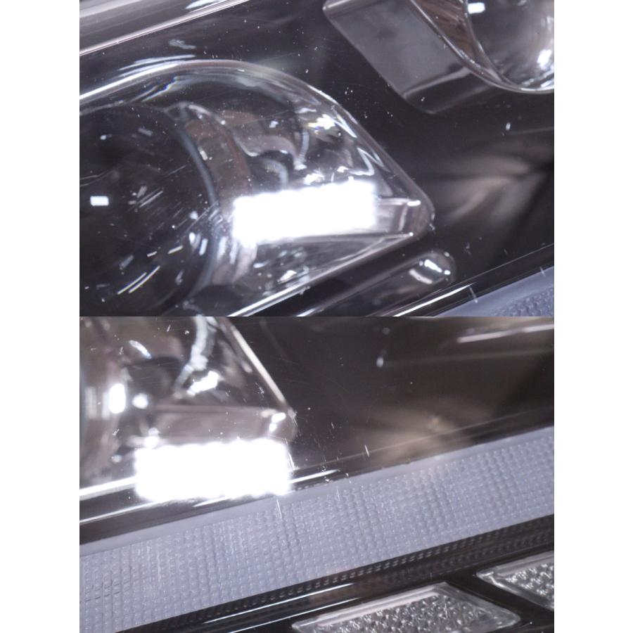 40-1320☆社外 LED GRX130 マークX☆右ヘッドライト 3眼 ASSY ブラック 