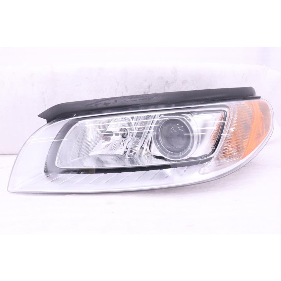 53-1024☆HID BB ボルボ V70☆左ヘッドライト 31283917 メッキ 純正