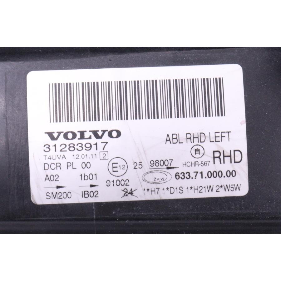 53-1024☆HID BB ボルボ V70☆左ヘッドライト 31283917 メッキ 純正