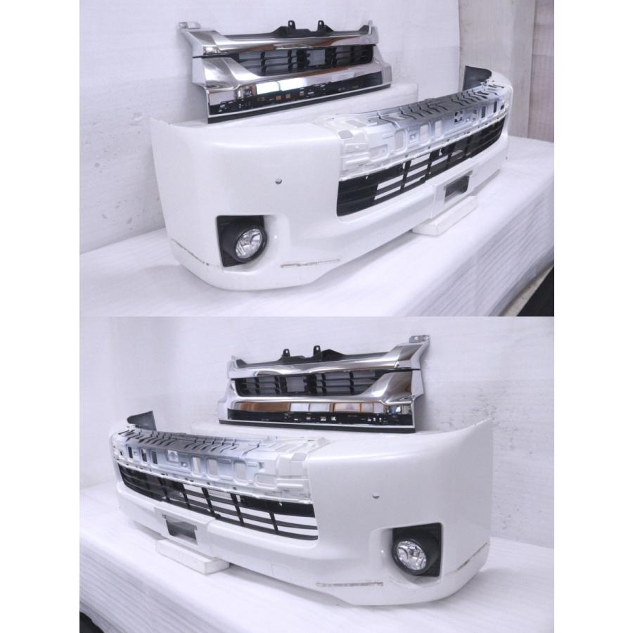 5Y-2113☆値下 6型〜 200 ハイエース ワイド フロントバンパー グリル