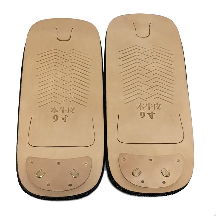 本格 黒ハケメ 籠目文様鼻緒 皮革底 雪駄 LL（27cm） 日本製 男性 メンズ 和柄 和装 浴衣 着物 甚平 作務衣 祭 花火 温泉 コスプレ【メール便送料無料】 |  | 03