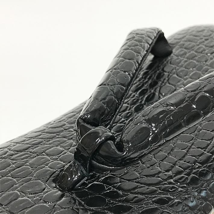 クロコダイル柄雪駄 合成皮革底 LL（27cm） 日本製 男性 メンズ 和柄 和装 浴衣 着物 甚平 作務衣 祭 花火 温泉 コスプレ おしゃれ【メール便指定時送料無料】 |  | 01