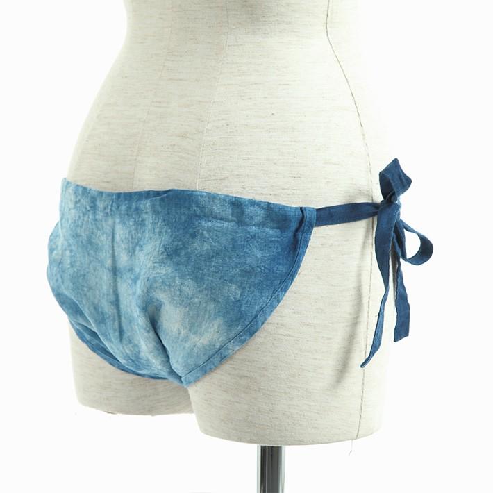 オーガニック ヘンプ（麻）ふんどしショーツ 藍染め 女性用