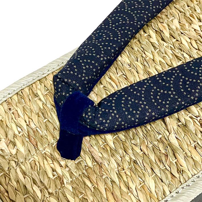 ムシロ藍染鼻緒スポンジ底雪駄 LL（27cm） 日本製 男性 メンズ 和柄 和装 浴衣 着物 甚平 作務衣 祭 花火 温泉 コスプレ 手軽 軽量 よさこい 盆踊り サンダル |  | 03