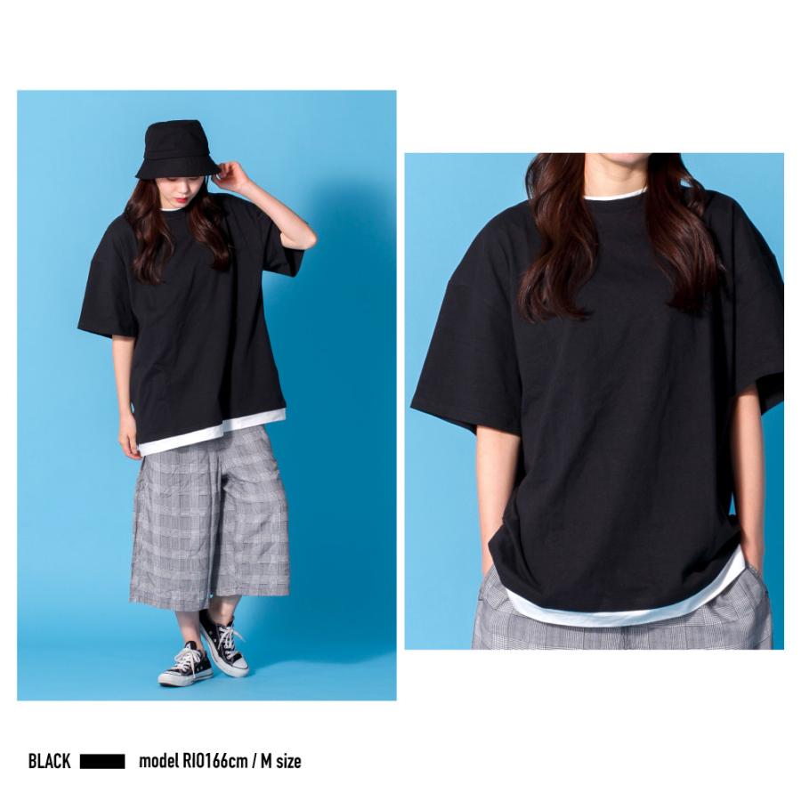 レイヤード フェイクレイヤード レイヤードt レイヤードtシャツ セット 重ね着 オーバーサイズ メンズ 半袖 綿100 大きいサイズ ビッグシルエット 送料無料 夏 Nek 63 Enjouemen 通販 Yahoo ショッピング