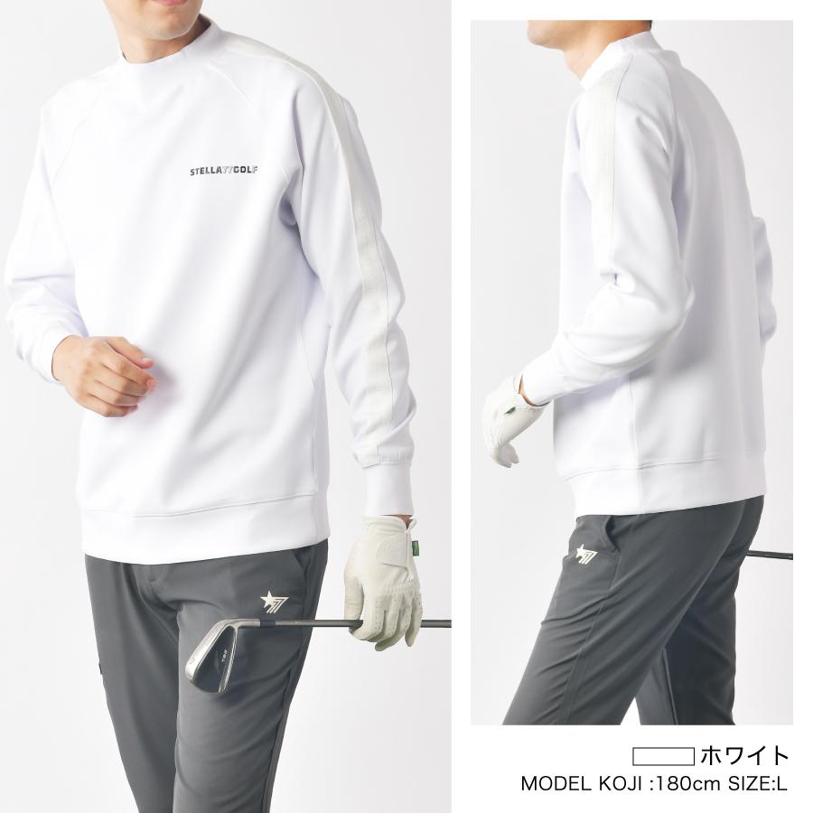 ゼロハリバートン　ゴルフウェア　長袖モックネック　Lサイズ　ホワイト ゼロハリバートン ゴルフウェア 長袖モックネック Lサイズ