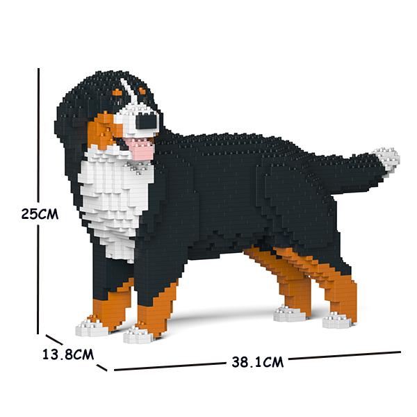 リアルな動物オブジェを作れる ブロックおもちゃ 迫力ある バーニーズ マウンテン ドッグ 38.1×13.8×高さ25cm_3