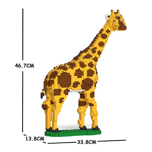 リアルな動物オブジェを作れる ブロックおもちゃ 長い首の キリン 33.8×13.8×高さ46.7cm ネジで固定する丈夫なブロック 大人向け_2