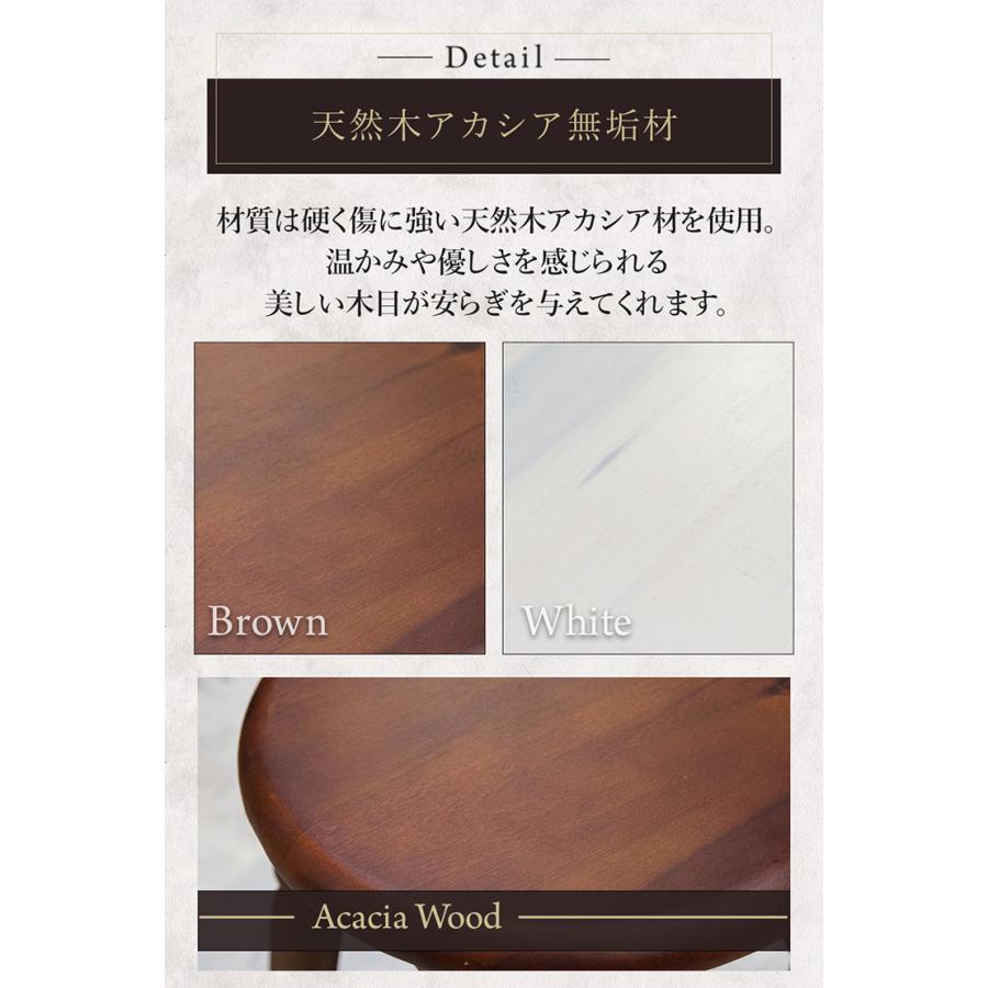 バーチェア スツール 背なしチェア 木製 円形 丸型 丸スツール