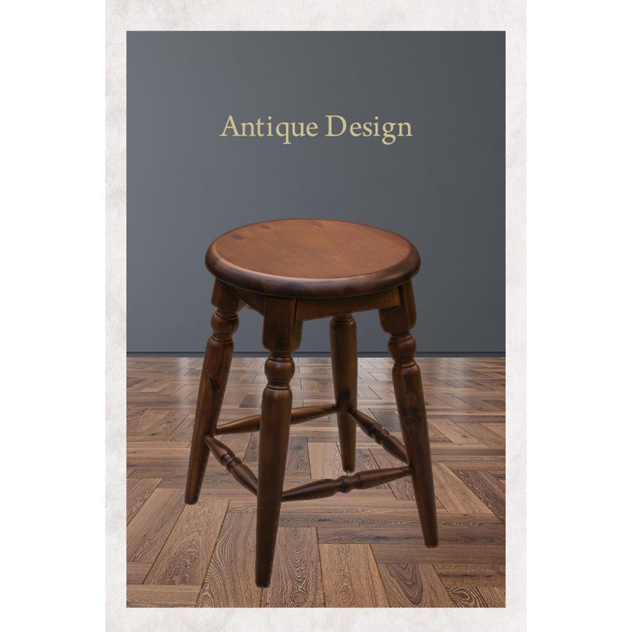 バーチェア スツール 背なしチェア 木製 円形 丸型 丸スツール