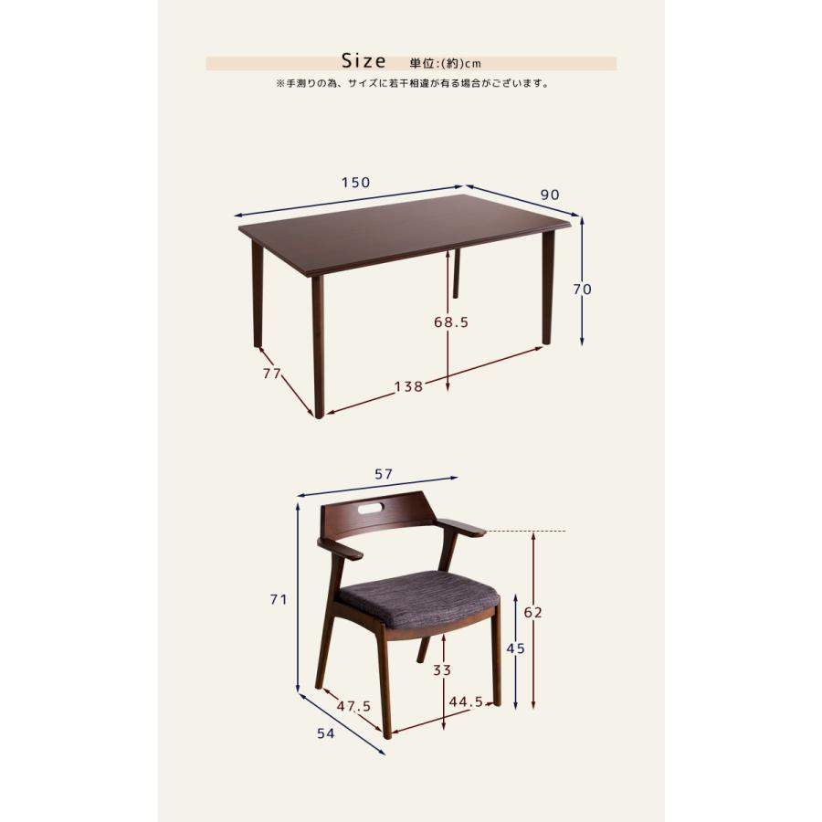ダイニングセット 5点セット ダイニング テーブル 幅150cm チェア 4脚